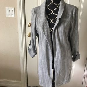 Gray Pinstripe Blazer